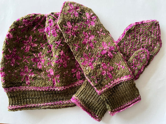 Eyrarrós, hat and mittens - patterns